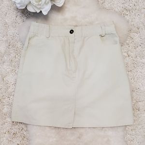 POLAND Nude cotton linen skirt, size Small